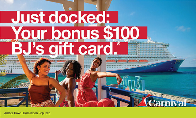 Just Docked: Your Bonus $100 BJ's gift card | Carnival | Amber Cove | Dominican Republic