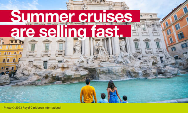 Summer cruises are selling fast. | Photo © 2023 Royal Caribbean International